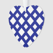 White Diamonds on Navy Ornament (Vorderseite)