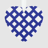 White Diamonds on Navy Ornament (Vorderseite)