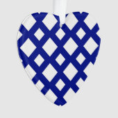 White Diamonds on Navy Ornament (Vorderseite)