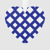 White Diamonds on Navy Ornament (Rückseite)