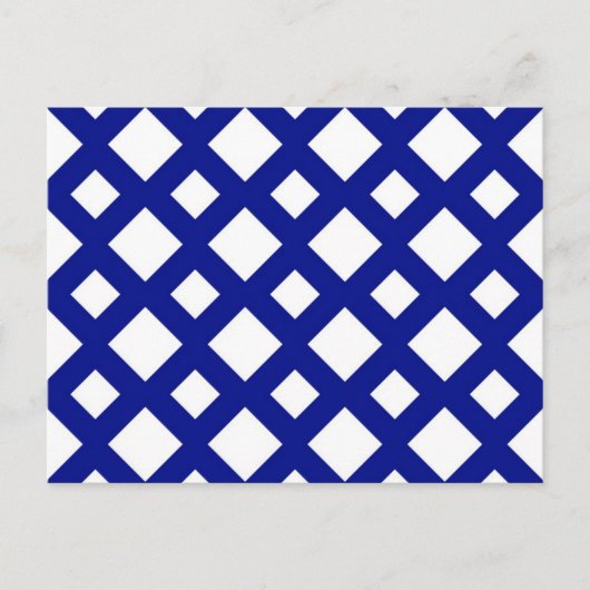White Diamonds on Navy Postkarte (Vorderseite)