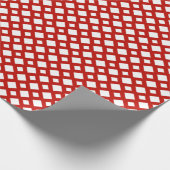 White Diamonds on Red Geschenkpapier (Ecke)