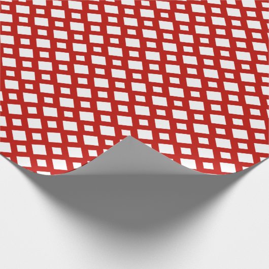 White Diamonds on Red Geschenkpapier (Ecke)