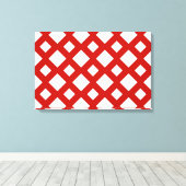 White Diamonds on Red Leinwanddruck (Insitu (Holzboden))