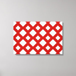 White Diamonds on Red Leinwanddruck