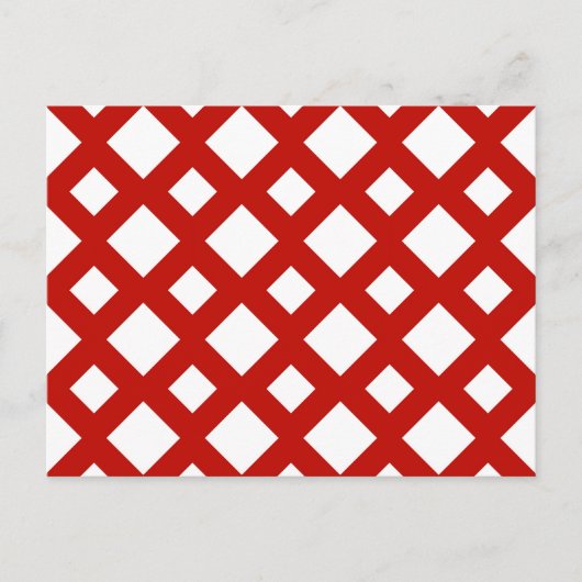 White Diamonds on Red Postkarte (Vorderseite)