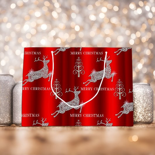 White Diamonds Reinirder Sparkling Red Christmas Große Geschenktüte