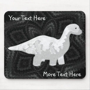 White Dino Mousepad