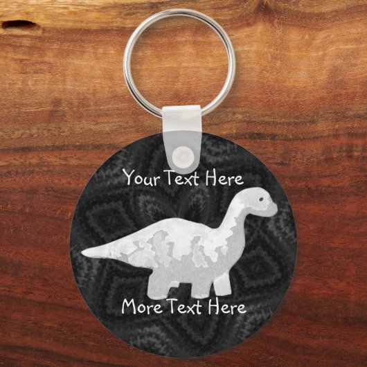 White Dino Schlüsselanhänger (Vorderseite)