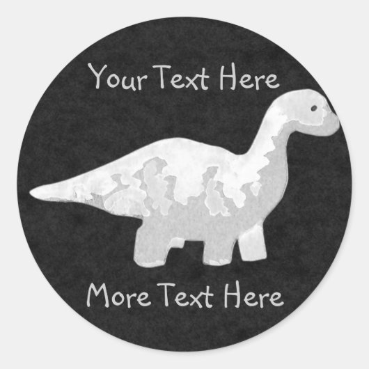 White Dinosaur Stickers (Vorderseite)