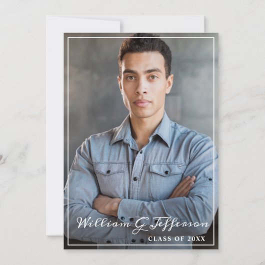 White Doctor Coat Modern Nursing School Abschluss Einladung (Rückseite)