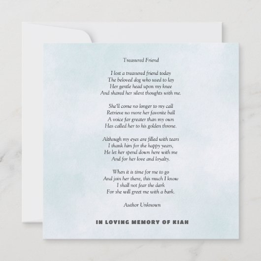 White Dog an der Rainbow Bridge im Paradies der Ku (Rückseite)