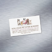 White Dog Behaviorist Zuhause Pet Hotel Magnetische Visitenkarte (Beispiel)