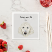 White Dog Cocktail Napkins Serviette (Beispiel)