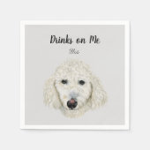 White Dog Cocktail Napkins Serviette (Vorderseite)