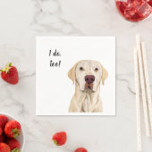White Dog Custom Cocktail Napkin Serviette (Beispiel)