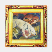 White Dog, Fox und Cat von Franz Marc Magnet (Vorne)