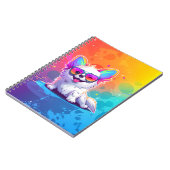 White Dog Wearing Sonnenbrillen Notebook Notizblock (Linke Seite)