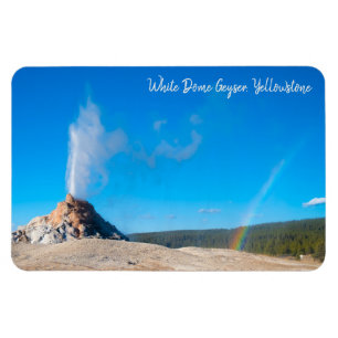 White Dome Geyser Eruption Yellowstone Magnet