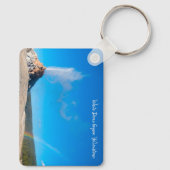 White Dome Geyser Eruption Yellowstone Schlüsselanhänger (Rückseite)