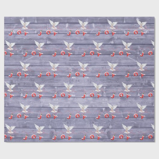 White Dood auf Lila Holzumschlagpapier Geschenkpapier (Flach)