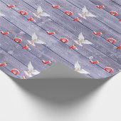 White Dood auf Lila Holzumschlagpapier Geschenkpapier (Ecke)