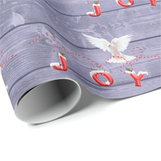 White Dood auf Lila Holzumschlagpapier Geschenkpapier (Rolleneckpunkt)