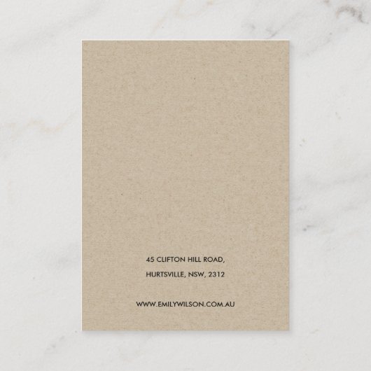  WHITE DOTS CIRCLE PATTERN 2 EARRING DISPLAY LOGO VISITENKARTE (Rückseite)