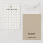 WHITE DOTS CIRCLE PATTERN 2 EARRING DISPLAY LOGO VISITENKARTE (Vorne/Hinten)
