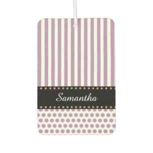White Dots Grid & Narrow Stripes + Ihre Ideen Autolufterfrischer