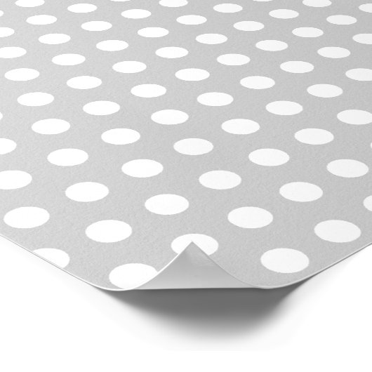 White Dots on Light Grey Poster (Ecke)