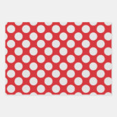 White Dots Red Geschenkpapier Set (Vorderseite)