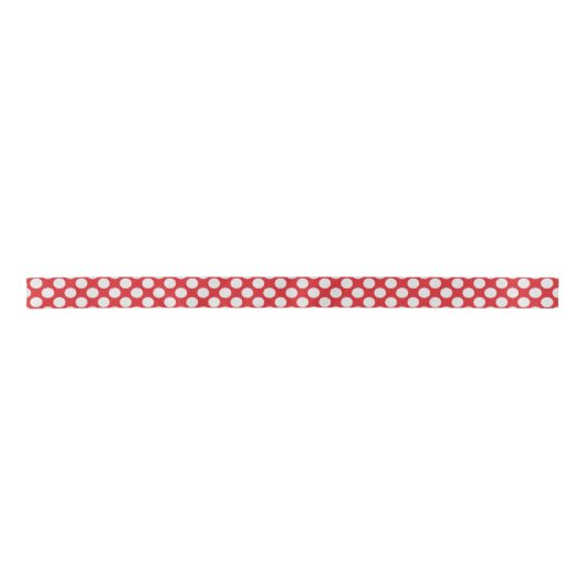 White Dots Red Satinband (Vorderseite)