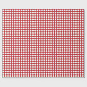 White Dots über dunkles rotes Wrapping Paper Geschenkpapier (Flach)