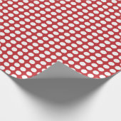 White Dots über dunkles rotes Wrapping Paper Geschenkpapier (Ecke)