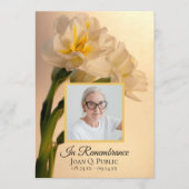 White Double Daffodil Blume Beerdigung Service Programm (Vorderseite)