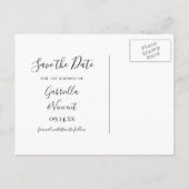White Double Daffodil Spring Wedding Save the Date Ankündigungspostkarte (Rückseite)