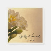 White Double Daffodils Spring Wedding Serviette (Vorderseite)