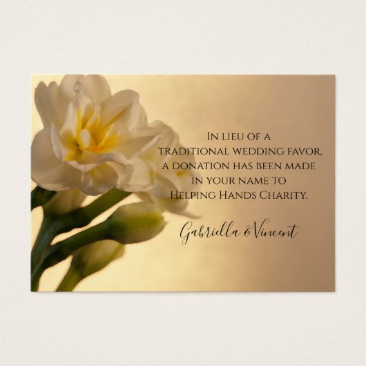 White Double Daffodils Wedding Wohltätigkeit Fevor (Vorderseite)