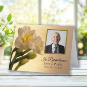 White Double Daffodis Beerdigung Beileid Danke