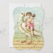 White Dove and Cherub Baby Dusche 2 Einladung (Vorderseite)
