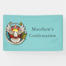 White Dove Aquamarin Blue Confirmation Feier