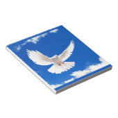 White Dove Bird Peace Liebe Flying Sky Notizblock (angewinkelt)