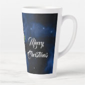 White Dove Christmas Große Latte Tasse (Rechts)