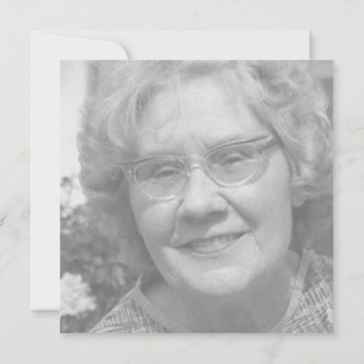 White-Dove-Foto zum Tode Jubiläum Einladung (Rückseite)