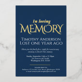 White-Dove-Foto zum Tode-Jubiläum Folieneinladung (Vorderseite)