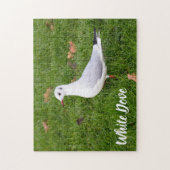 White Dove für Vögel und Taube Liebesgeschenk Puzzle (Vertikal)