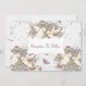 White Dove Garden Muster Einladung (Rückseite)