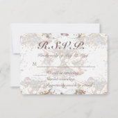 White Dove Garden Muster Wedding RSVP (Vorderseite)