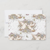 White Dove Garden Muster Wedding RSVP Karte (Rückseite)